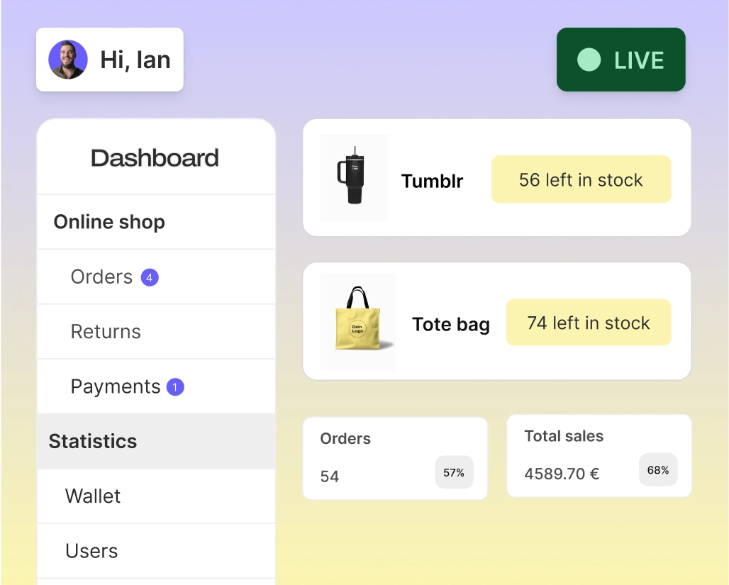 Dashboard and full control